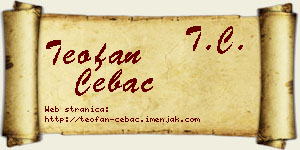 Teofan Čebac vizit kartica